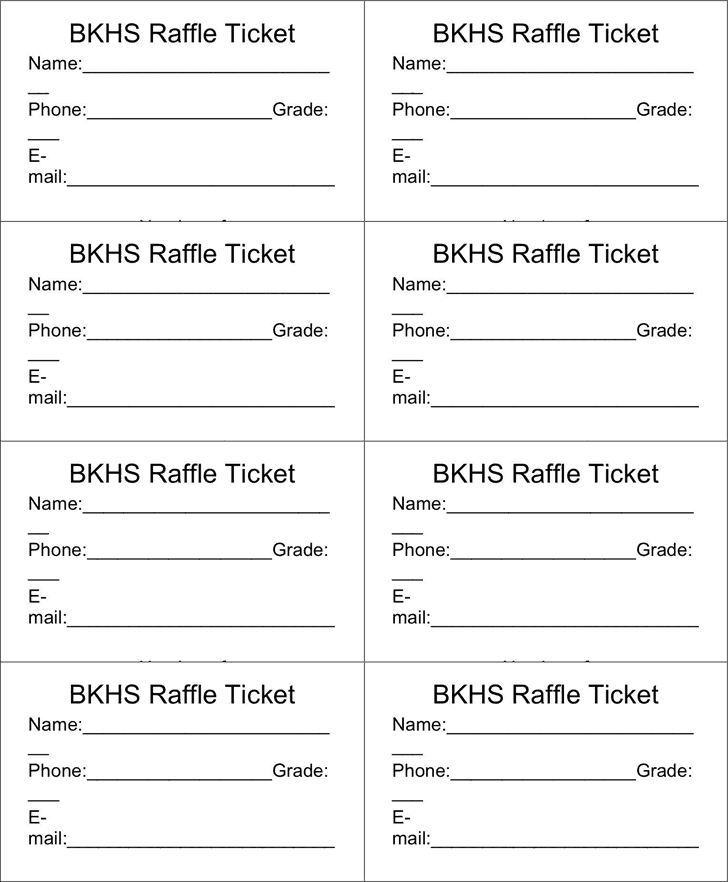 Raffle Ticket Templates Word Templates Docs