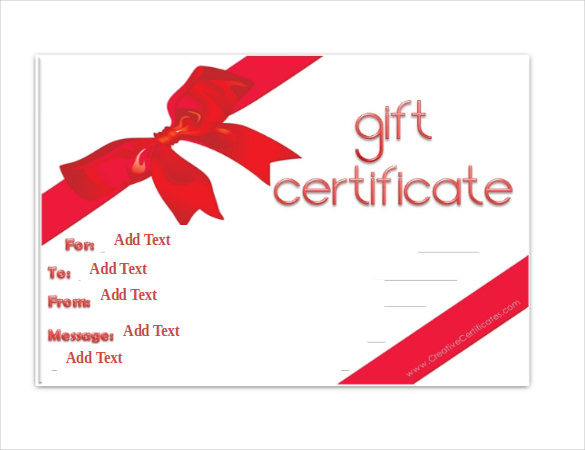 free printable gift certificate templates for word