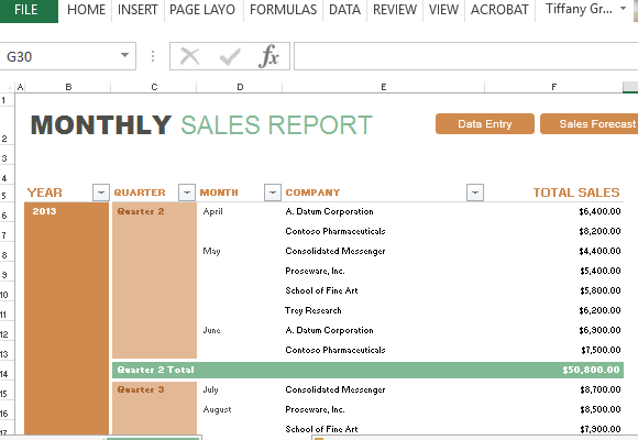 12 Monthly Report Templates Word Excel Formats