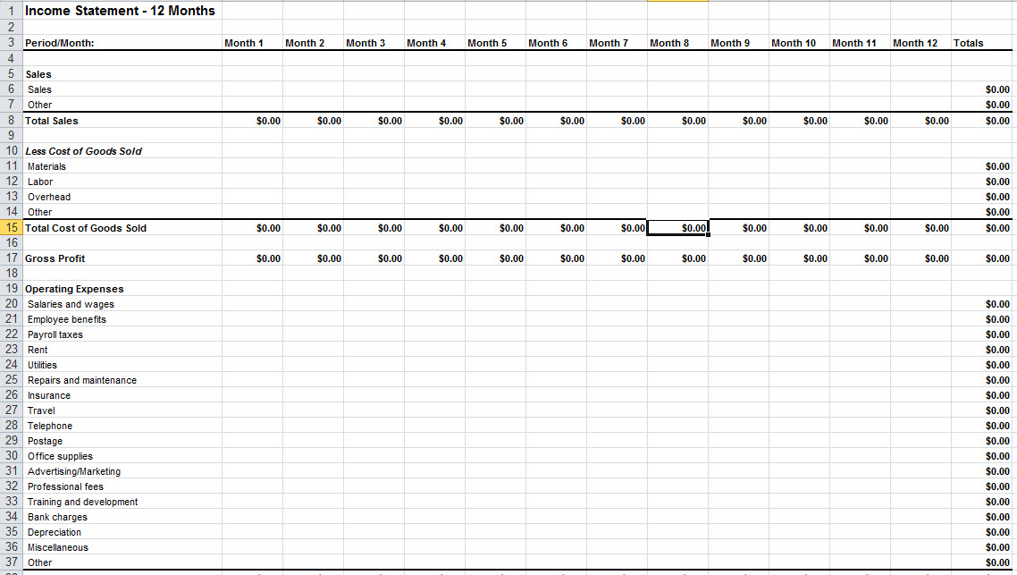 Income Projection Template from www.wordtemplatesdocs.org