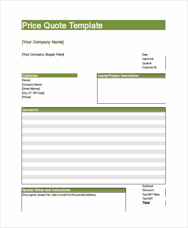 Printable Tree Service Estimate Template