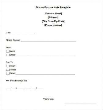 Doctor Excuse Note Template For Work from www.wordtemplatesdocs.org