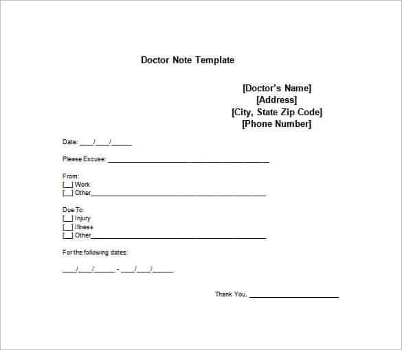 Free Doctor Excuse Template from www.wordtemplatesdocs.org
