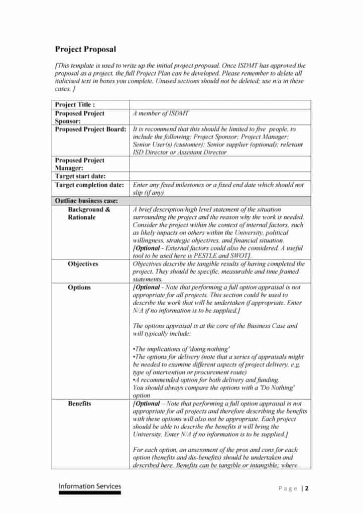 writing a business proposal template