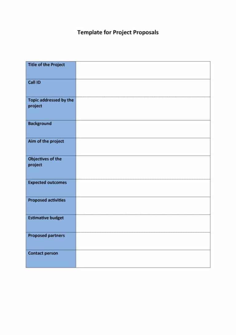 21 Free Word Proposal Templates In Word Excel PDF