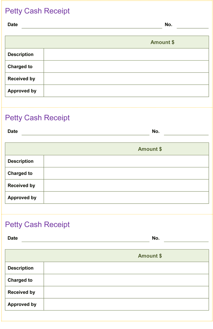 Cash Payment Receipt Template