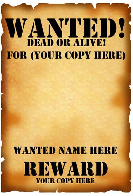 Paling Inspiratif Free Wanted Poster Template Word