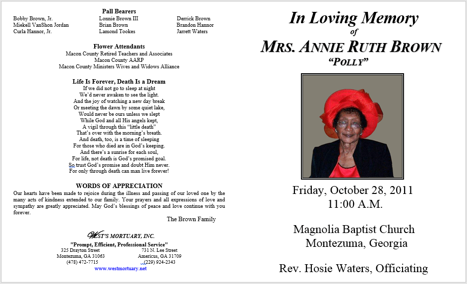 Free Obituary Template Photoshop