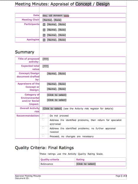 Free Meeting Minute Template Word from www.wordtemplatesdocs.org