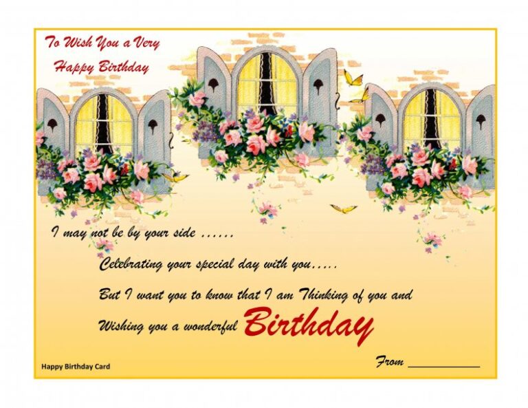 8+ Free Birthday Card Templates in Word Word Excel Formats