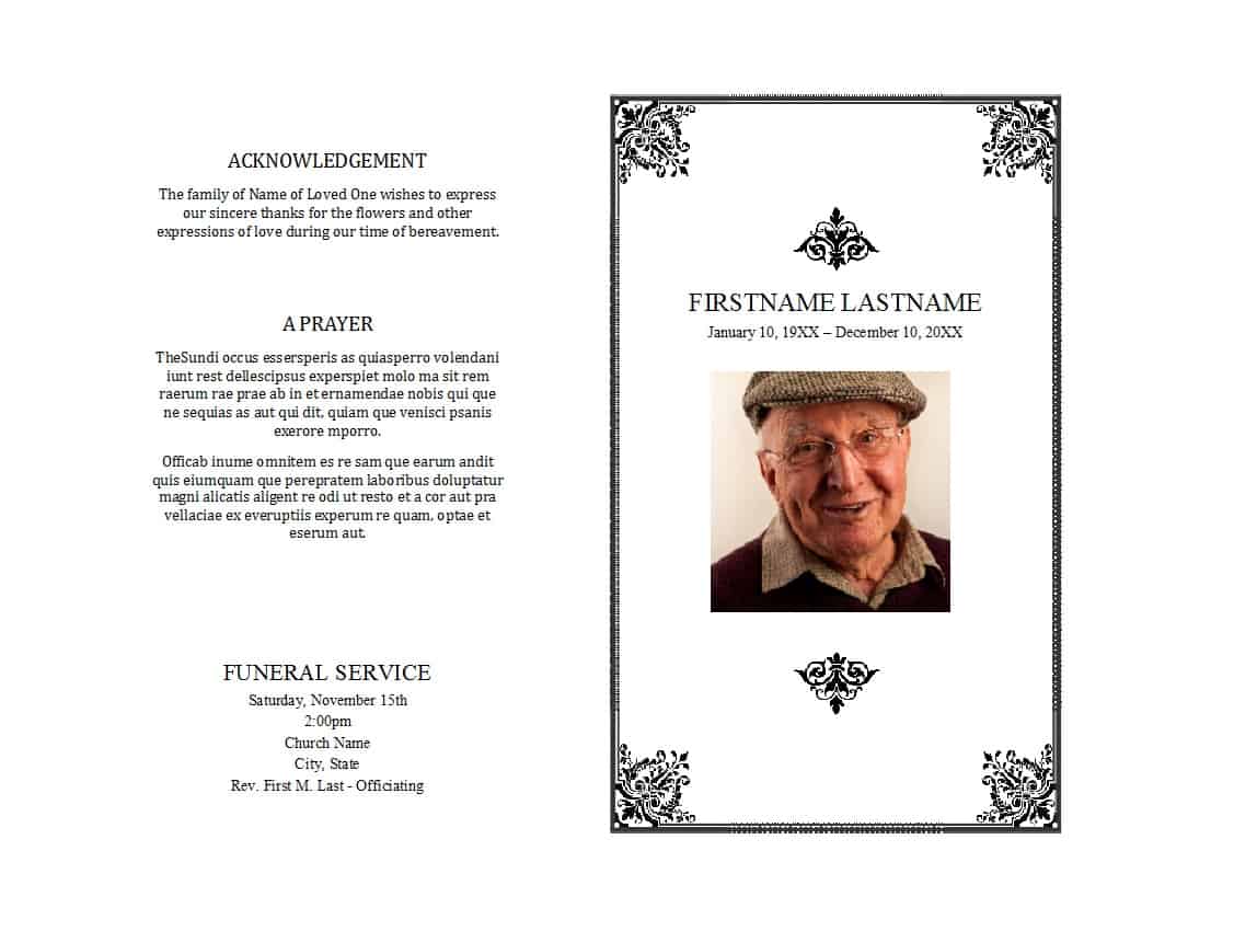 Free Funeral Program Template Download from www.wordtemplatesdocs.org