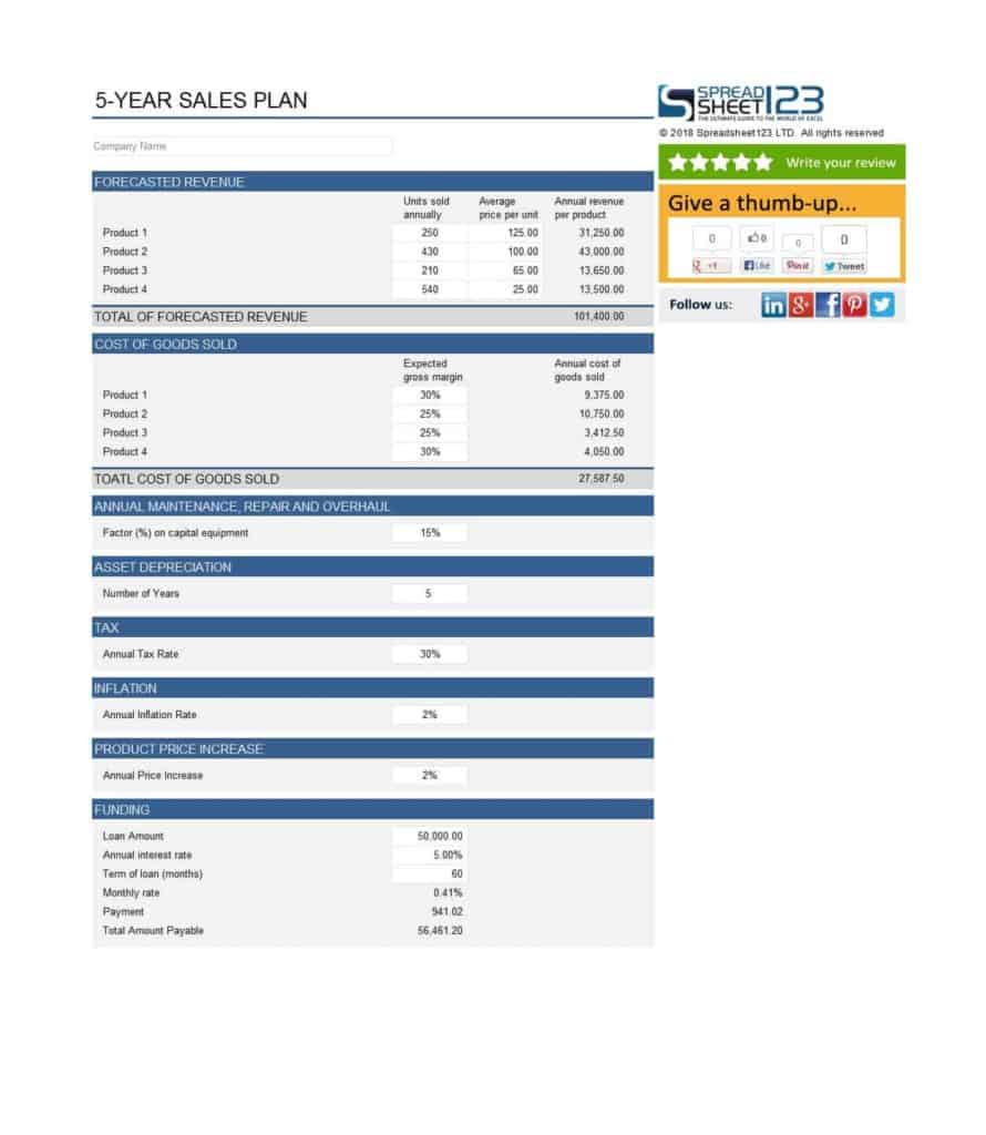 12 Sales Plan Templates Word Excel Powerpoint Word 