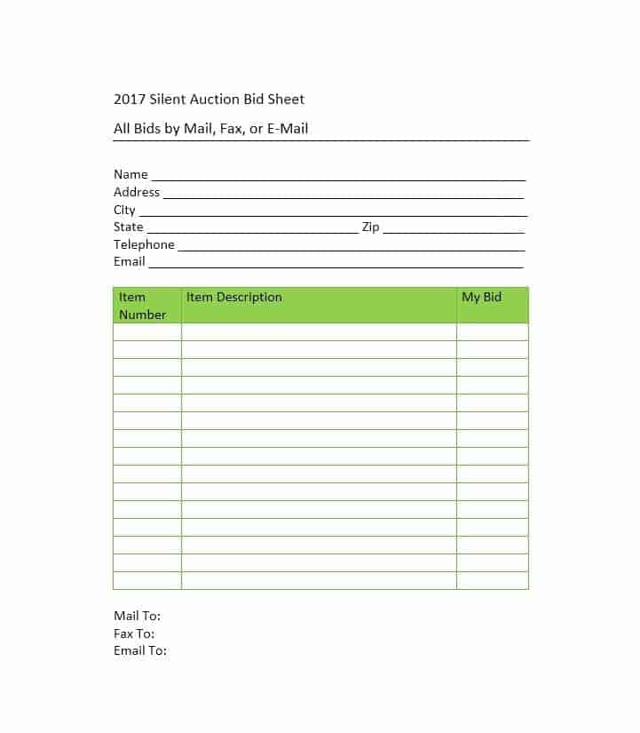 11-silent-auction-sign-up-sheet-templates-word-excel-formats