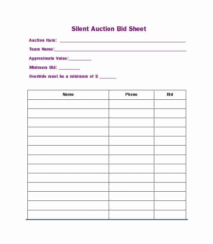 11-silent-auction-sign-up-sheet-templates-word-excel-formats