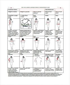 17+ Clothing Size Chart Templates - Word Excel Formats