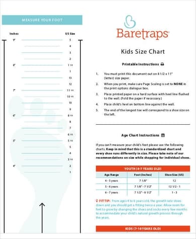 17+ Clothing Size Chart Templates 